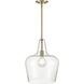 Puckette 1 Light 13.75 inch Vintage Brass Indoor Pendant Ceiling Light